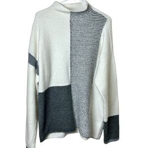Women’s Long Cyrus Gray/Cream White XL Sweater